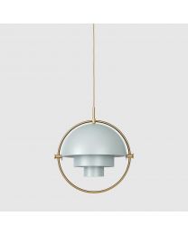 Gubi Multi-Lite Hanging Lamp Brass Base Grey