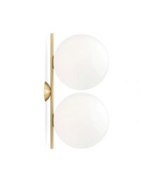 Flos IC Lights C/W1 Ø20 Double Ceiling/Wall Light Gold 2700K
