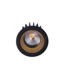 Unibright Trend Recessed LED spot Ø83 Black Gold Dimmable 2700K