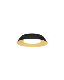Wever & Ducré Towna IP44 1.0 LED Ceiling Lamp Black Gold 2700K Dimmable