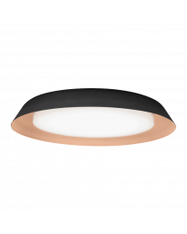 Wever & Ducré Towna IP44 3.0 LED Plafondlamp Zwart Koper 3000K Dimbaar