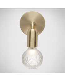 Lee Broom Frosted Crystal Bulb Brushed Brass Wall Light