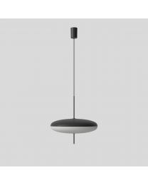 Astep Model 2065 Pendant Lamp Black and White Diffuser, Black Cable