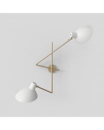 Astep VV Cinquanta - Wall Lamp - Brass Mount with White Reflectors