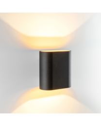 Duell wall LED wandlamp Zwart - Goud