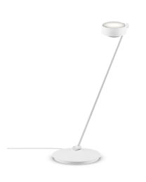 Occhio Sento tavolo table luminaire 80cm E matt white, body matt white, left, LED 2700K 