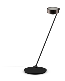 Occhio Sento tavolo table luminaire 80cm E phantom, body matt black, left, LED 2700K 