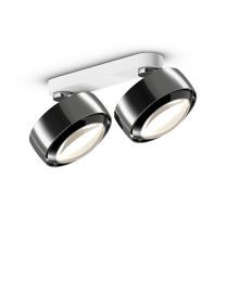Occhio più alto doppio VOLT C80 surface-mounted spotlight | shiny chrome 2700K