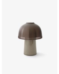 &Tradition Raku Portable Table Lamp Beige Grey & Bronzed