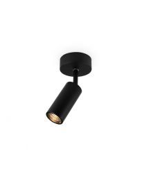 KURO. SPRINT on large round base 1.0 Surface-mounted Spot Black 2700K Dimmable via App/Bluetooth