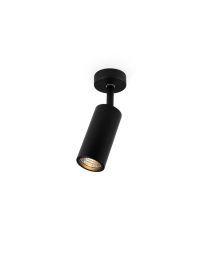 KURO. SPRINT on round base 1.0 Surface-mounted Spot Black 2700K Dimmable