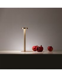 Davide Groppi Tetatet rechargeable table lamp Gold