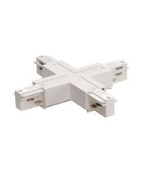 Eutrac X-coupler White for 3-phase Surface Mounted Track