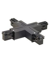 Eutrac X-coupler Black for 3-phase Surface Mounted Track